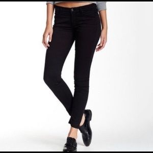 Mother Black The Looker Crop Mid Rise Skinny Jeans